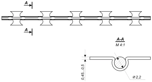 Barbed wire Concertina drawing