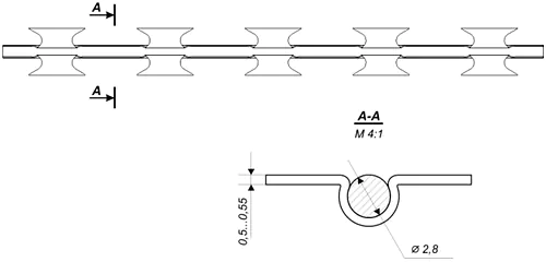 Колючий дріт «Егоза-Кайман» креслення