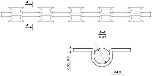 Barbed wire "Egoza-Super" drawing