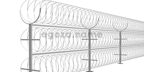 Монтаж забора из спирального заграждения Егоза